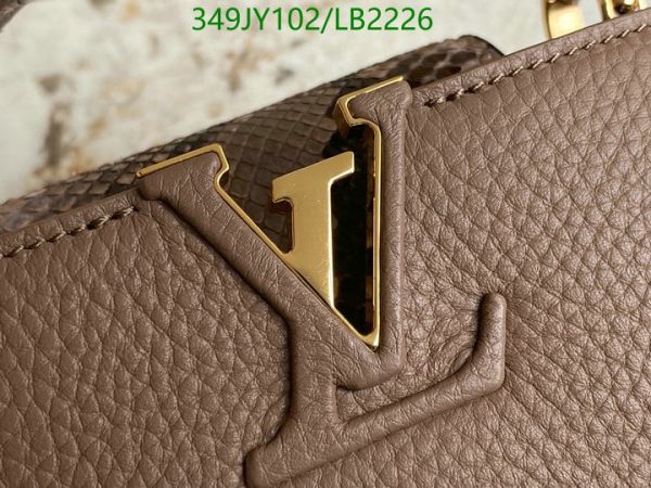 Louis Vuitton 1:1 Mirror Replica Capucines MM Taurillon Python Leather Satchel Bag Blue LB22262241234