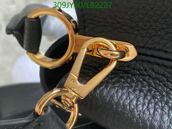 Louis Vuitton 1:1 Mirror Replica Capucines Mini Black Crown of Gold LB22271041236