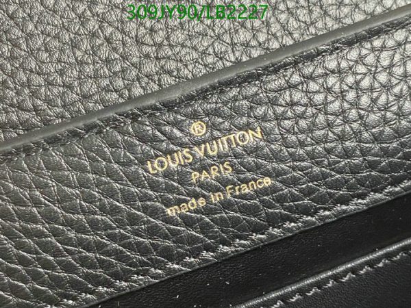 Louis Vuitton 1:1 Mirror Replica Capucines Mini Black Crown of Gold LB22271041236