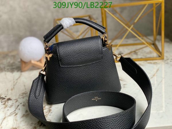 Louis Vuitton 1:1 Mirror Replica Capucines Mini Black Crown of Gold LB22271041236