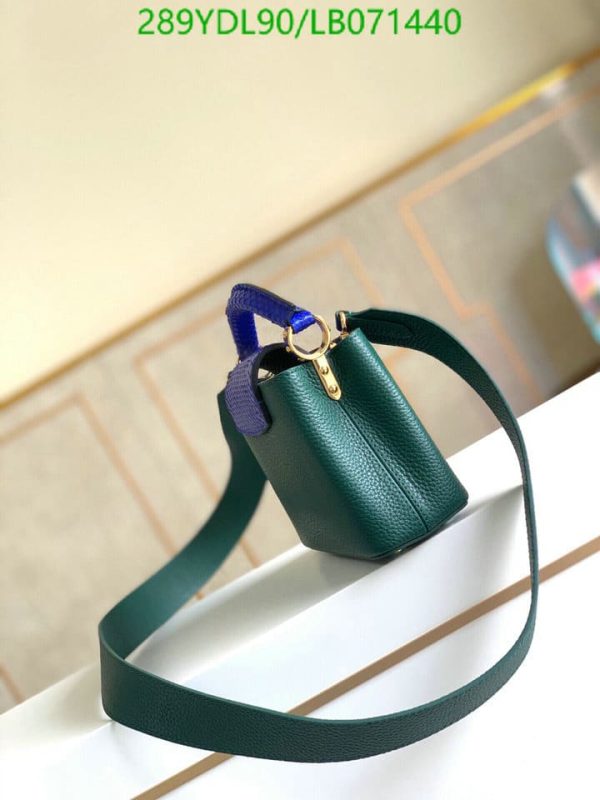 Louis Vuitton 1:1 Mirror Replica Capucines Mini Emerald Python and Calfskin Cross Body Bag LB07144031235