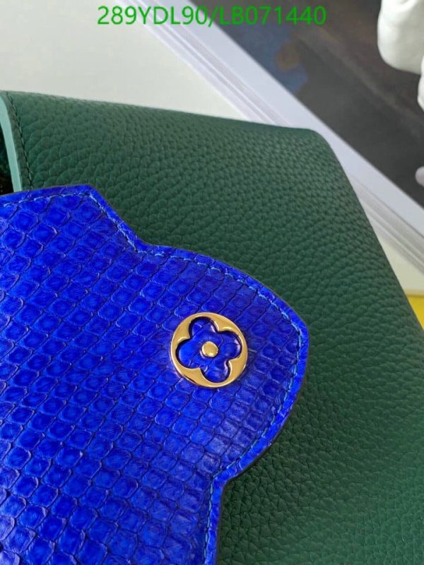 Louis Vuitton 1:1 Mirror Replica Capucines Mini Emerald Python and Calfskin Cross Body Bag LB07144031235