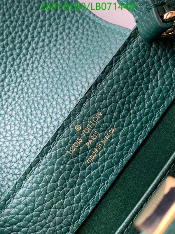 Louis Vuitton 1:1 Mirror Replica Capucines Mini Emerald Python and Calfskin Cross Body Bag LB07144031235