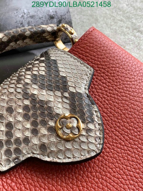 Louis Vuitton 1:1 Mirror Replica Capucines Mini Taurillon Python Rouge Carmin LBA0521458412