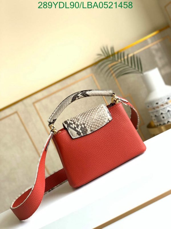 Louis Vuitton 1:1 Mirror Replica Capucines Mini Taurillon Python Rouge Carmin LBA0521458412