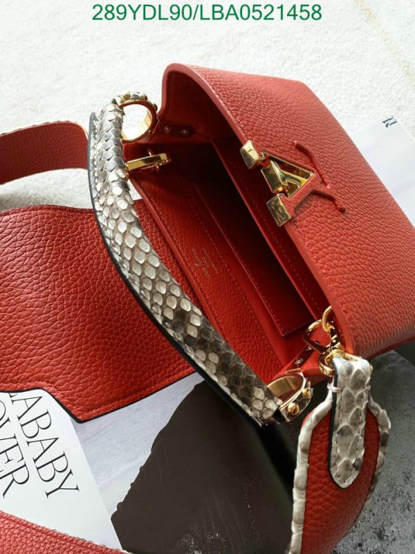 Louis Vuitton 1:1 Mirror Replica Capucines Mini Taurillon Python Rouge Carmin LBA0521458412