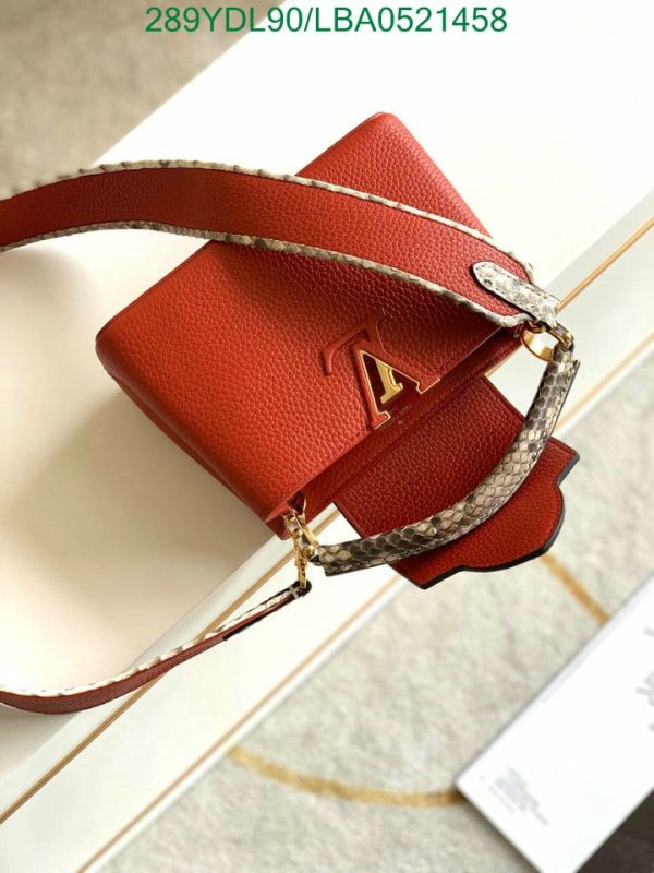 Louis Vuitton 1:1 Mirror Replica Capucines Mini Taurillon Python Rouge Carmin LBA0521458412