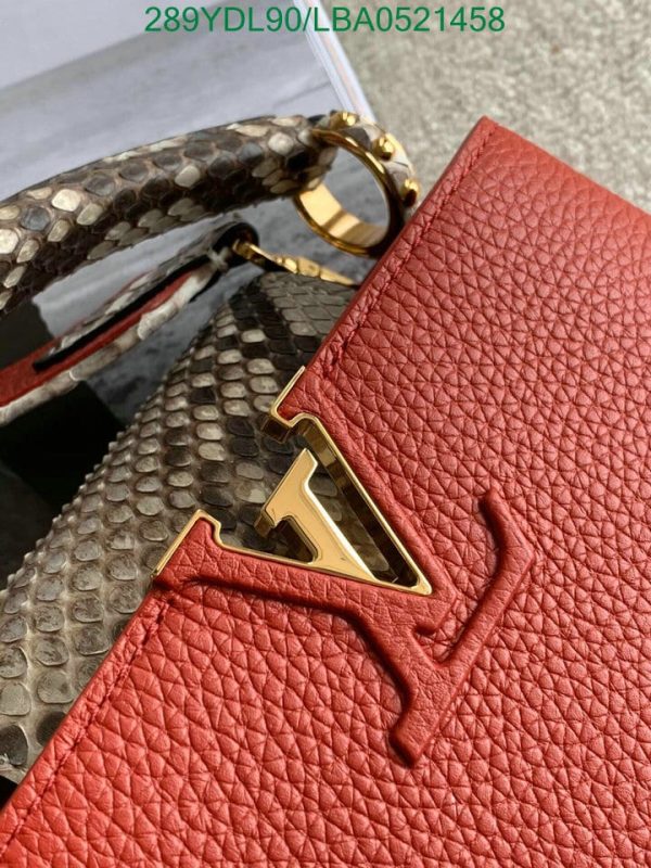 Louis Vuitton 1:1 Mirror Replica Capucines Mini Taurillon Python Rouge Carmin LBA0521458412