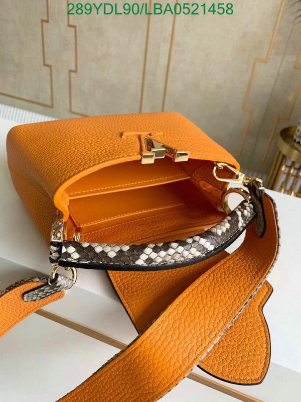 Louis Vuitton 1:1 Mirror Replica Capucines Mini Taurillon Python Rouge Carmin LBA0521458412