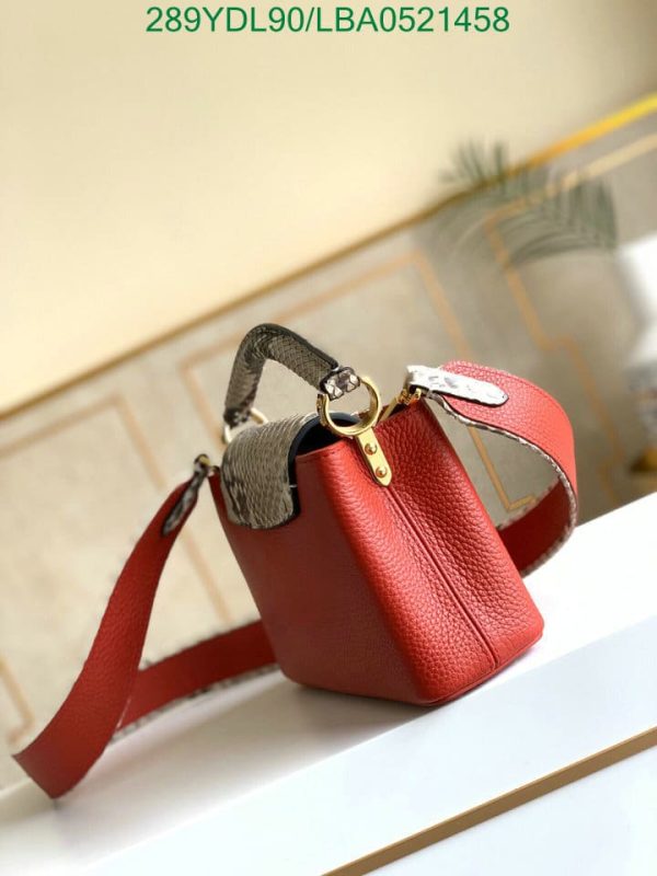 Louis Vuitton 1:1 Mirror Replica Capucines Mini Taurillon Python Rouge Carmin LBA0521458412