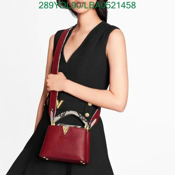 Louis Vuitton 1:1 Mirror Replica Capucines Mini Taurillon Python Rouge Carmin LBA0521458412