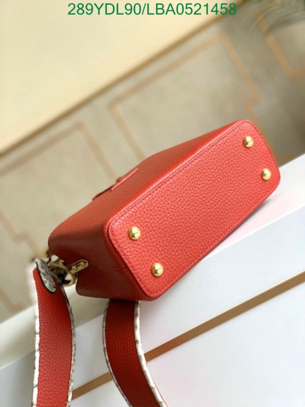 Louis Vuitton 1:1 Mirror Replica Capucines Mini Taurillon Python Rouge Carmin LBA0521458412