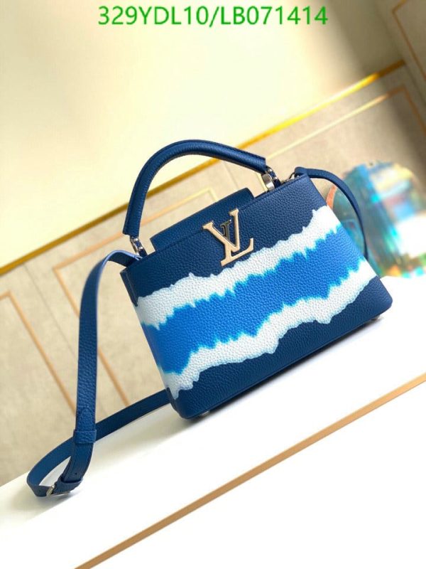 Louis Vuitton 1:1 Mirror Replica Capucines MiniI blue LB07141431253