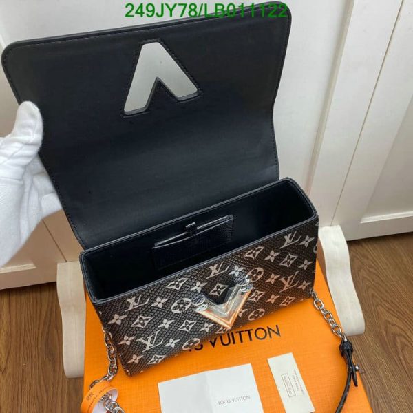 Louis Vuitton 1:1 Mirror Replica Chain Shoulder Bag Wallet Catgram Grace Coddington Portofeuil Twist Noir Black Ladies LB01112231256