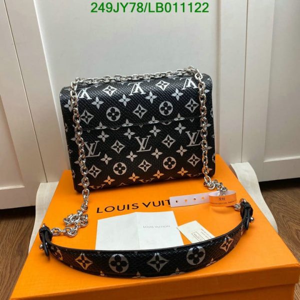 Louis Vuitton 1:1 Mirror Replica Chain Shoulder Bag Wallet Catgram Grace Coddington Portofeuil Twist Noir Black Ladies LB01112231256