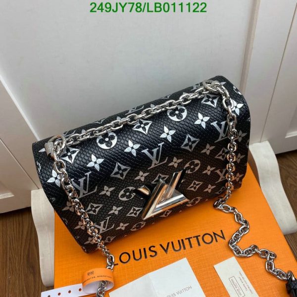 Louis Vuitton 1:1 Mirror Replica Chain Shoulder Bag Wallet Catgram Grace Coddington Portofeuil Twist Noir Black Ladies LB01112231256