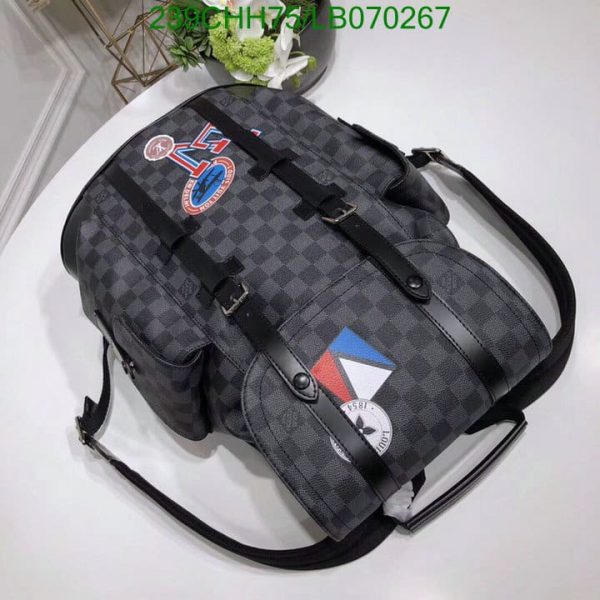 Louis Vuitton 1:1 Mirror Replica Christopher PM Damier Graphite Backpack LB07021254767