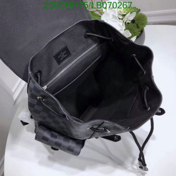 Louis Vuitton 1:1 Mirror Replica Christopher PM Damier Graphite Backpack LB07021254767