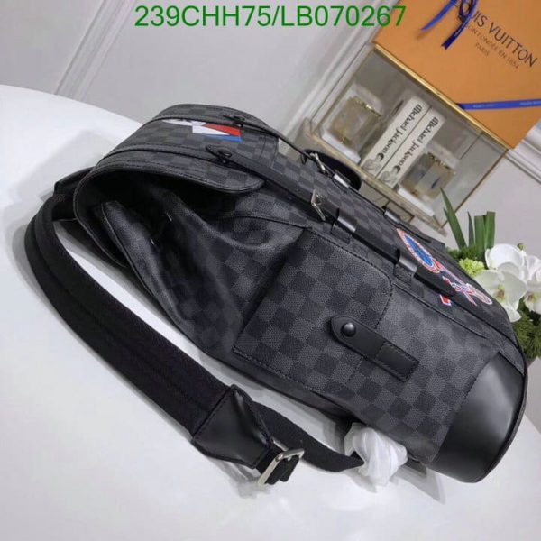 Louis Vuitton 1:1 Mirror Replica Christopher PM Damier Graphite Backpack LB07021254767