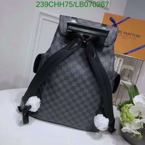 Louis Vuitton 1:1 Mirror Replica Christopher PM Damier Graphite Backpack LB07021254767