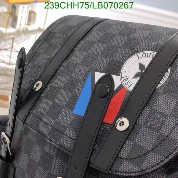 Louis Vuitton 1:1 Mirror Replica Christopher PM Damier Graphite Backpack LB07021254767