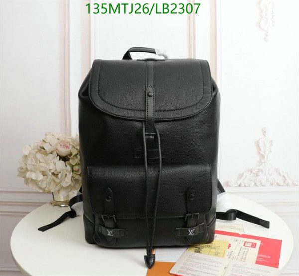 Louis Vuitton 1:1 Mirror Replica Christopher Slim Backpack Taurillon LB23071245896