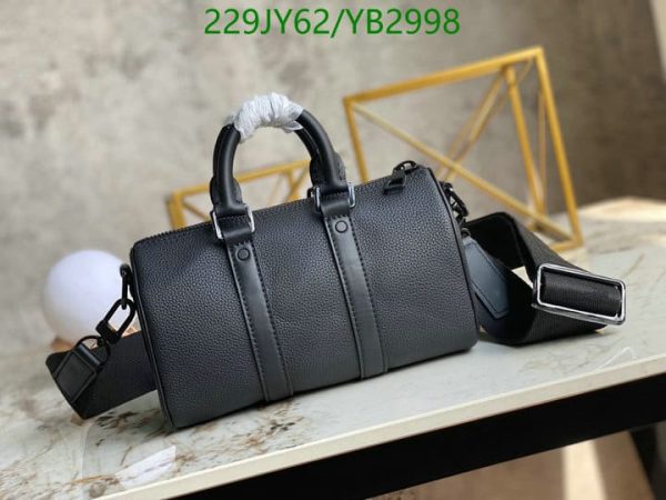 Louis Vuitton 1:1 Mirror Replica City Keepall Noir Calf Leather YB29987654890