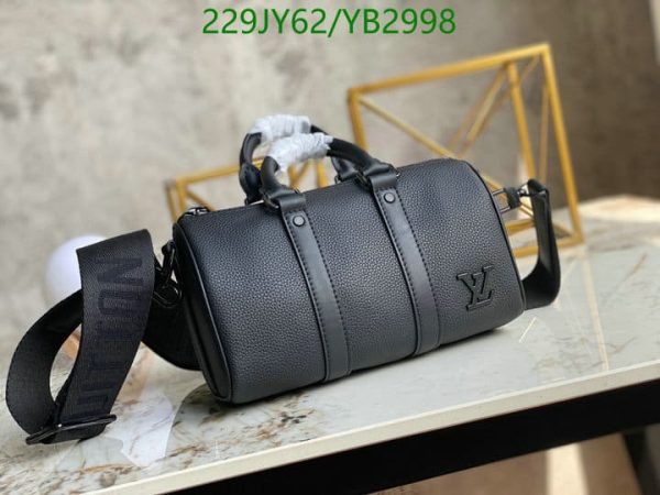 Louis Vuitton 1:1 Mirror Replica City Keepall Noir Calf Leather YB29987654890