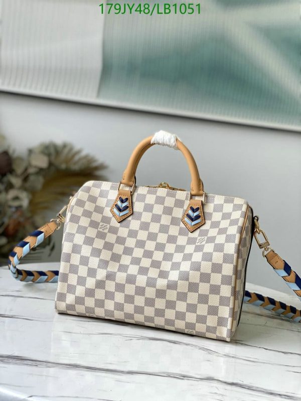 Louis Vuitton 1:1 Mirror Replica Coated Azur Canvas Shoulder Bag LB10513126578