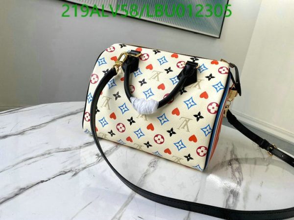 Louis Vuitton 1:1 Mirror Replica Coated Canvas Game On Speedy Bandoulière Gold Hardware LBU0123053165