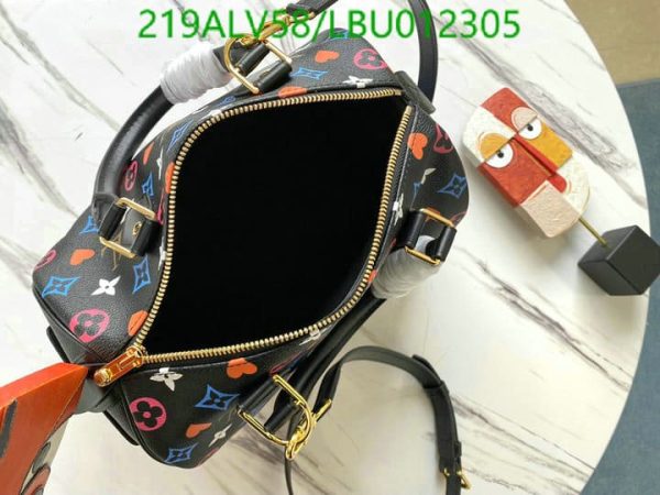 Louis Vuitton 1:1 Mirror Replica Coated Canvas Game On Speedy Bandoulière Gold Hardware LBU0123053165