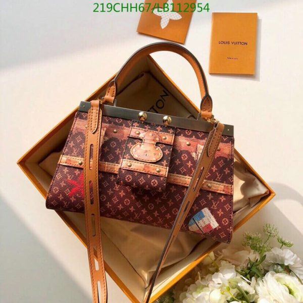 Louis Vuitton 1:1 Mirror Replica Crown Frame Tote Limited Edition Time Trunk Monogram Canvas LB11295431267