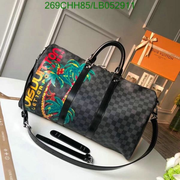 Louis Vuitton 1:1 Mirror Replica Damier Cobalt Jungle Keepall Bandouliere Bag LB05291112589