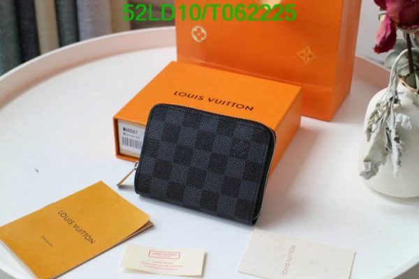 Louis Vuitton 1:1 Mirror Replica Damier Ebene Canvas Zippy Coin Purse T062225724683