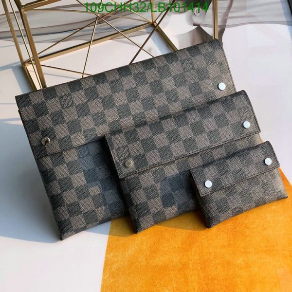 Louis Vuitton 1:1 Mirror Replica Damier Graphite Canvas Alpha GM Pochette LB10141451234