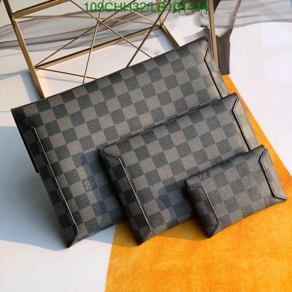 Louis Vuitton 1:1 Mirror Replica Damier Graphite Canvas Alpha GM Pochette LB10141451234