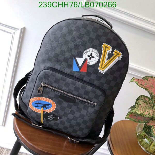 Louis Vuitton 1:1 Mirror Replica Damier Graphite Josh Backpack LB07026612589