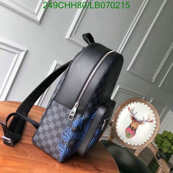 Louis Vuitton 1:1 Mirror Replica Damier Graphite Rope Josh Backpack LB07021512589