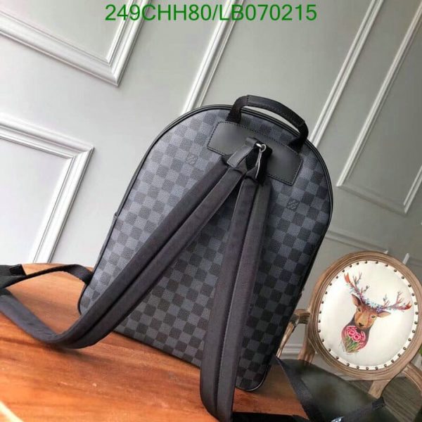 Louis Vuitton 1:1 Mirror Replica Damier Graphite Rope Josh Backpack LB07021512589