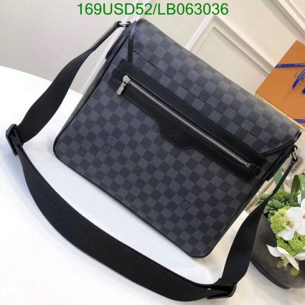 Louis Vuitton 1:1 Mirror Replica Daniel Messenger Bag Damier Graphite MM LB06303612345