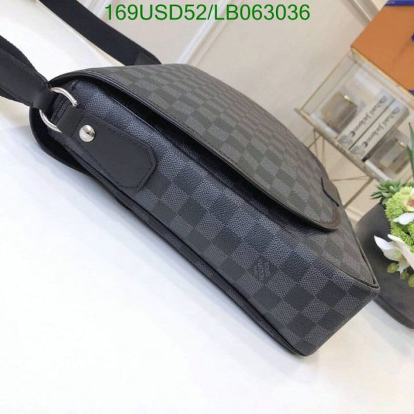 Louis Vuitton 1:1 Mirror Replica Daniel Messenger Bag Damier Graphite MM LB06303612345