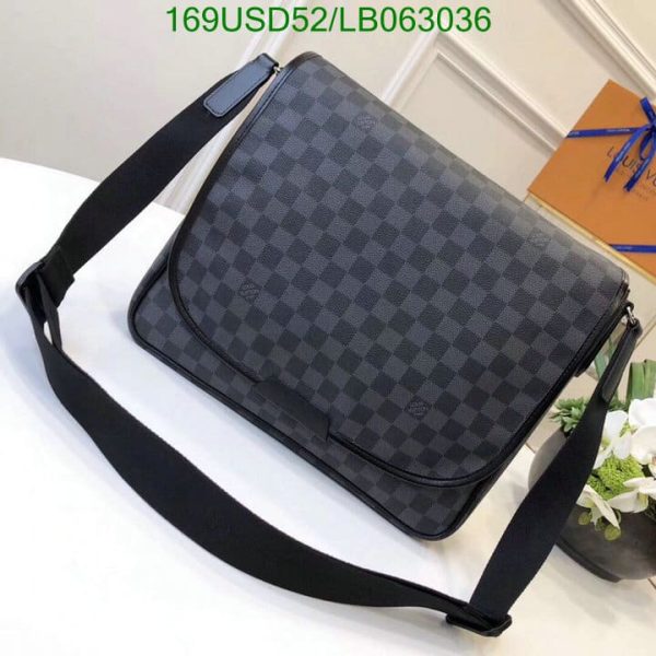 Louis Vuitton 1:1 Mirror Replica Daniel Messenger Bag Damier Graphite MM LB06303612345