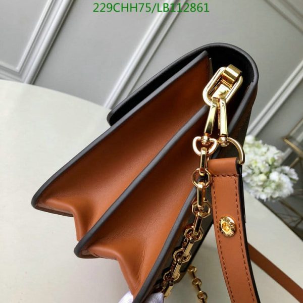 Louis Vuitton 1:1 Mirror Replica Dauphine MM Flap Crossbody Chain Bag LB11286112694