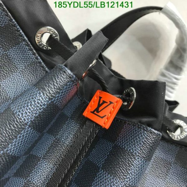 Louis Vuitton 1:1 Mirror Replica Drawstring Backpack Damier Colbat Race LB12143198765