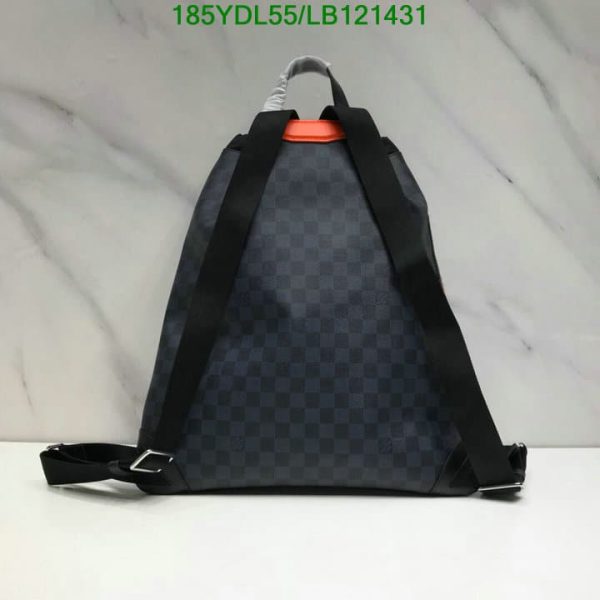 Louis Vuitton 1:1 Mirror Replica Drawstring Backpack Damier Colbat Race LB12143198765