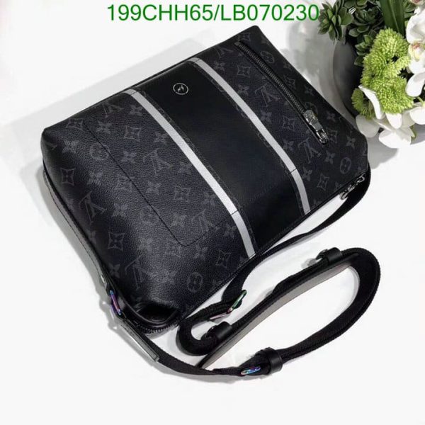 Louis Vuitton 1:1 Mirror Replica Eclipse Apollo Messenger MM Fragment Black / Gray  LB07023093124