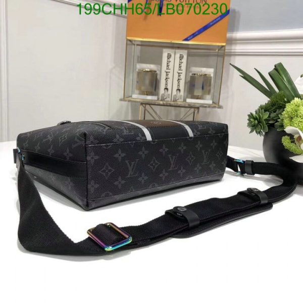 Louis Vuitton 1:1 Mirror Replica Eclipse Apollo Messenger MM Fragment Black / Gray  LB07023093124