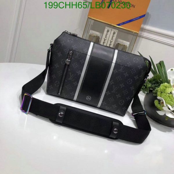 Louis Vuitton 1:1 Mirror Replica Eclipse Apollo Messenger MM Fragment Black / Gray  LB07023093124