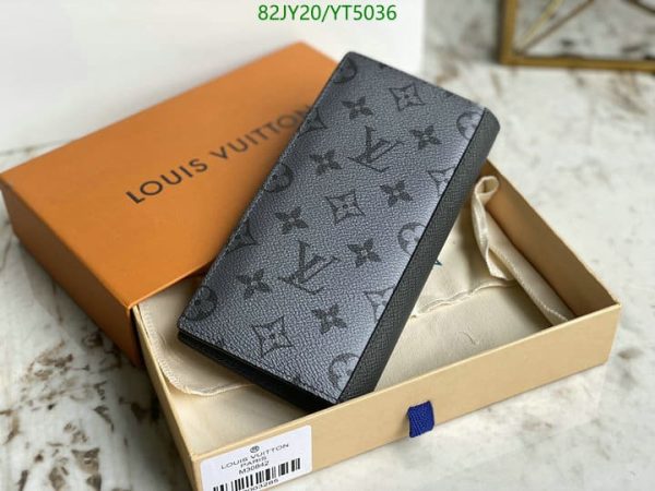 Louis Vuitton 1:1 Mirror Replica Eclipse Logo Long Wallet YT50365614893