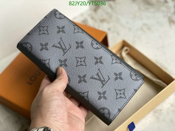 Louis Vuitton 1:1 Mirror Replica Eclipse Logo Long Wallet YT50365614893